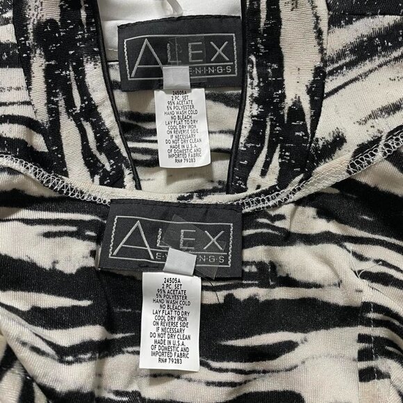 Alex Evenings Medium Top Blouse 2 Piece Set Career Office Wedding Party Cocktail - Picture 7 of 7